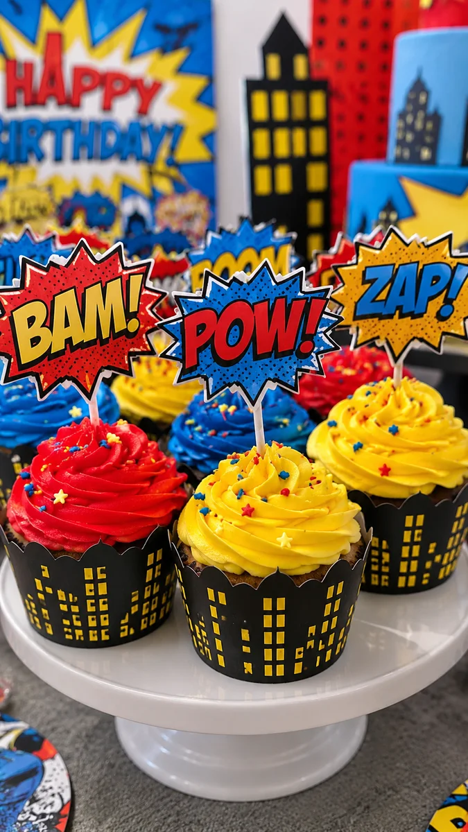 Superhero Birthday Party Ideas with Epic Desserts and Comic Book Decor